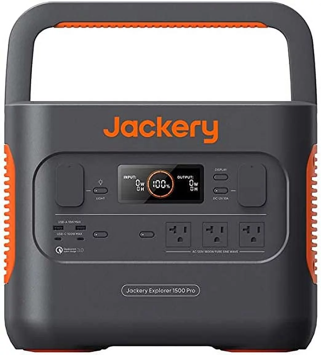 Jackery Explorer 1500 Pro Portable Power Station, Solar Generator with 1512Wh, 2x100W PD Ports(Solar Panel Optional) - Radiant Selections