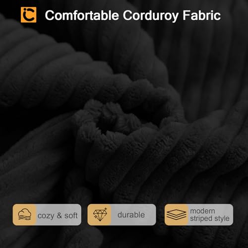 COMAX Folding Sofa Bed, Convertible Chair Bed Corduroy 3-in-1 Foldable Floor Couch with High-Density Foam, Futon Sofa Sleeper Mattress