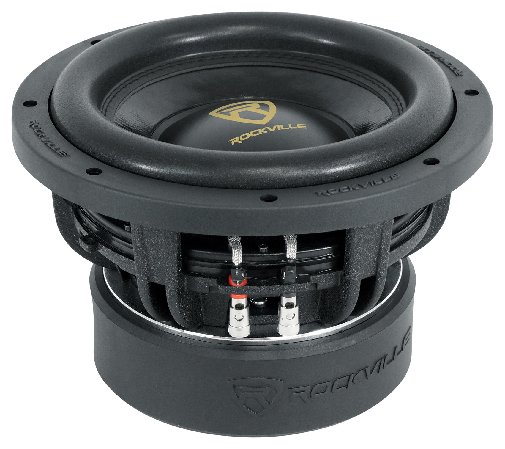 (2) Rockville W10K9D2 10" 6400 Watt Car Subwoofers+Mono Amplifier+Copper Amp Kit