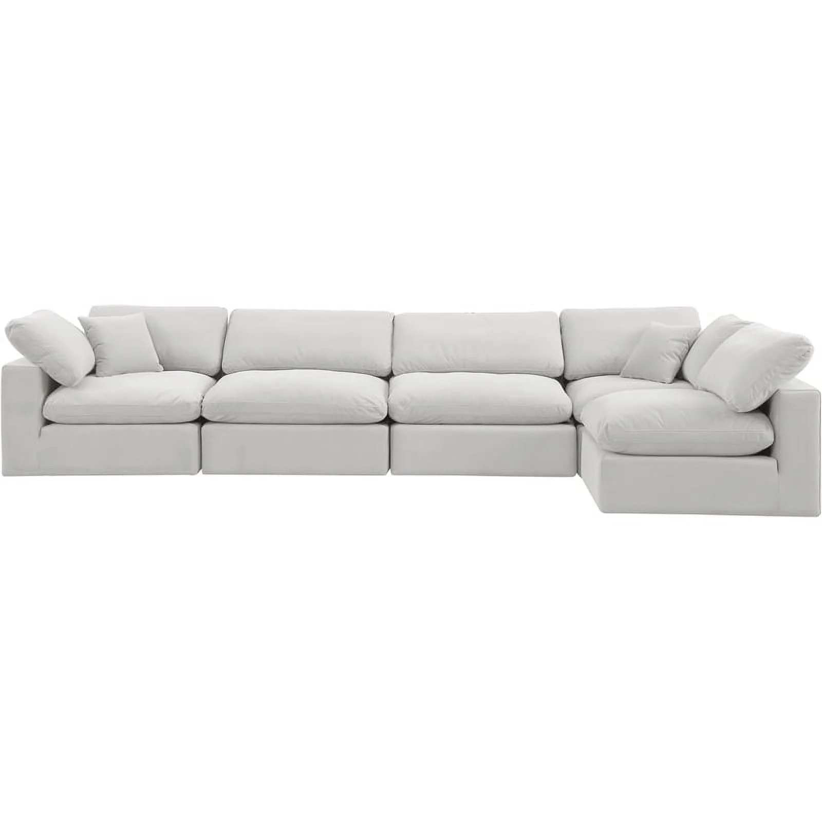 Meridian Furniture Comfy Cream Velvet Modular Sectional