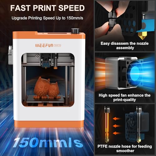 TINA2Plus 3D Printer, HEPHI3D 250mm/s High Speed FDM 3D Printers Fully Open Source, Auto Leveling Mini 3D Printer with WiFi Cloud Print