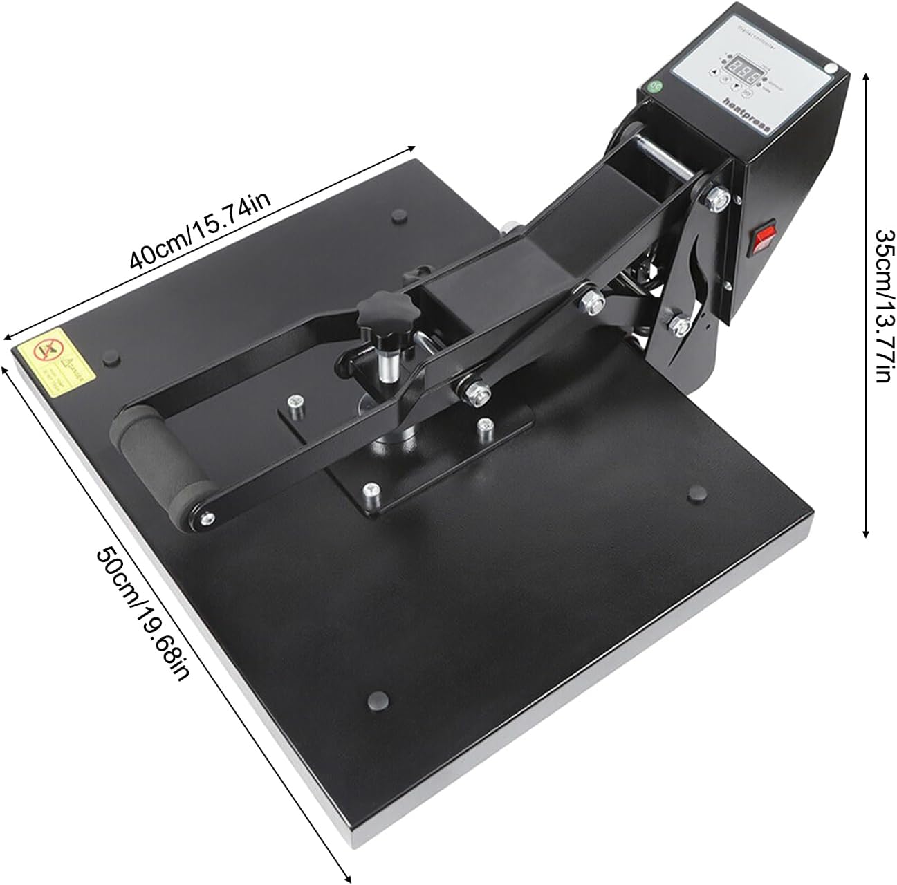 16x20 Inch Auto Open Heat Press Machine with Slide Out Base, Clamshell Heat Press, Digital Clam Heat Press for T Shirts Bags Mouse Pads, Balck