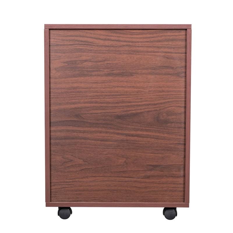 Five Drawers MDF with PVC Wooden File Cabinet Brown
