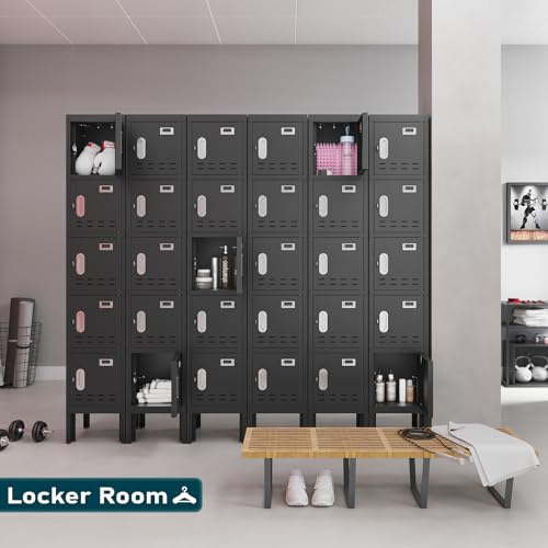 Metal Locker with 5 Doors,Lockers for Employees,66'' Steel Storage Locker for School,Gym, Office, Office,Garage