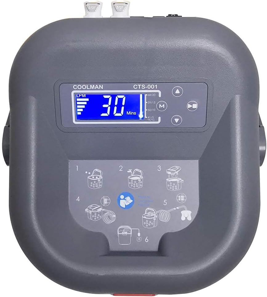 COOLMAN Cold Therapy System, Therapy Ice Machine After Knee Surgery, Including Extra Backup Connector and Flexible Universal Pad Suitable for Knee