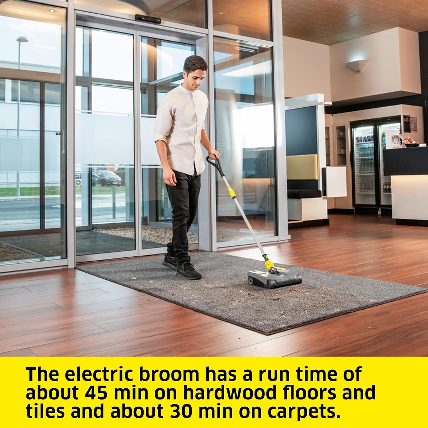 K&auml;rcher - Commercial Electric Floor Sweeper - EB 30/1 - Multi Surface - Compact and Cordless - 12" Working Width
