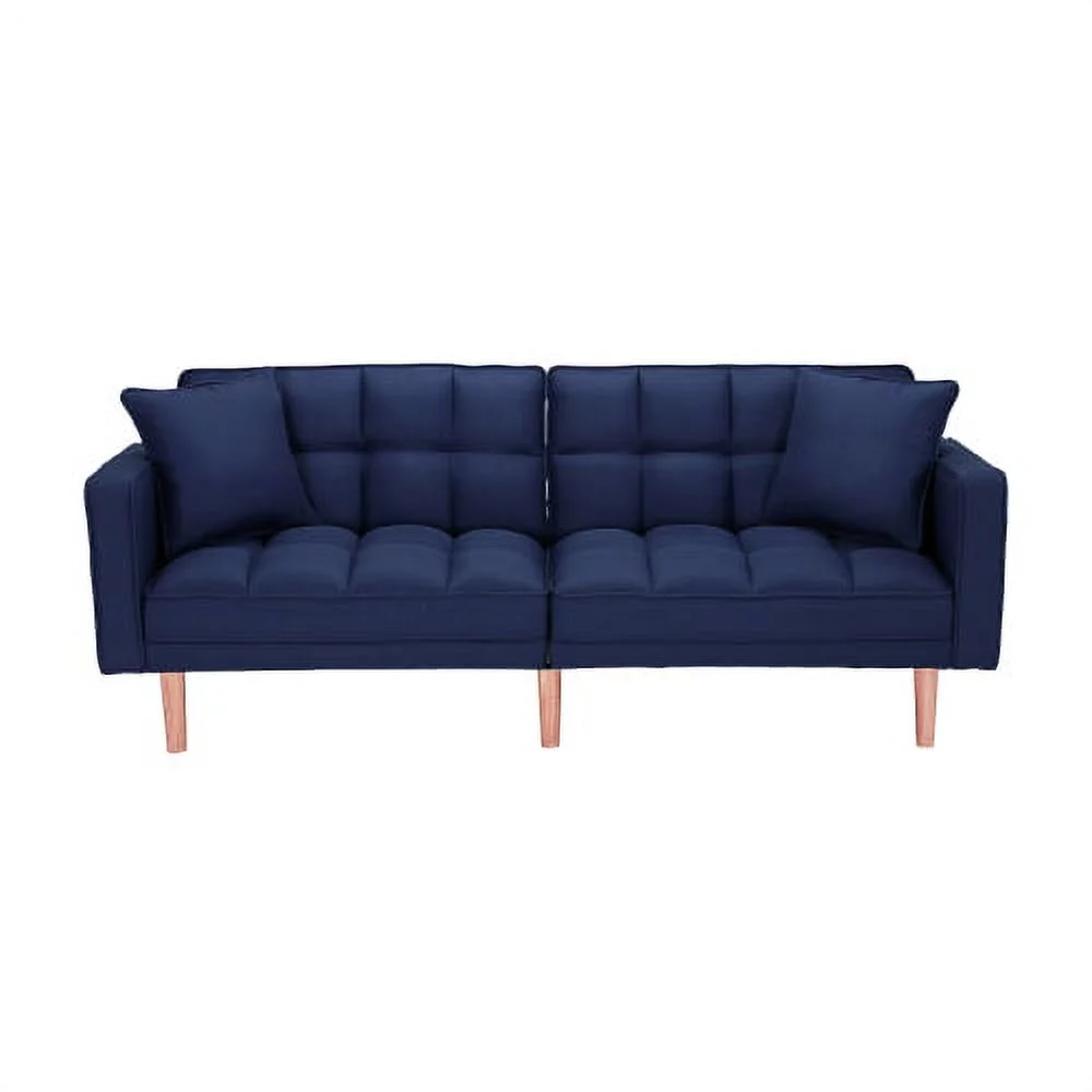 Futon Sofa Bed with 2 Pillows, Futon Sleeper Sofa With 2 Pillows, Memory Foam Futon Sofa Bed Couch for Living Room, Guest Room