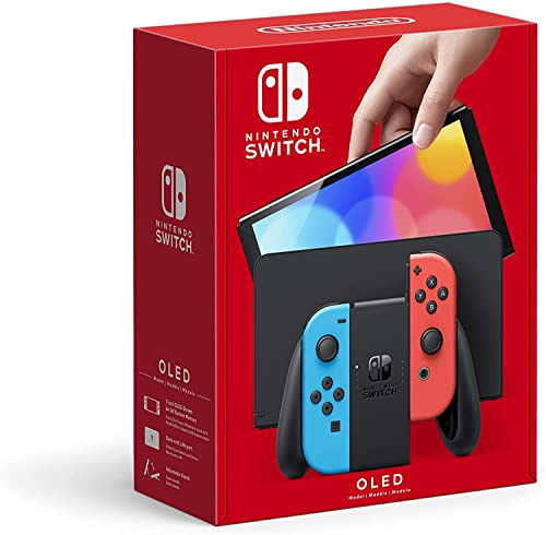 Nintendo Switch &ndash; OLED Model w/ Neon Red & Neon Blue Joy-Con ( Japan Stock Region-Free ) (Renewed)