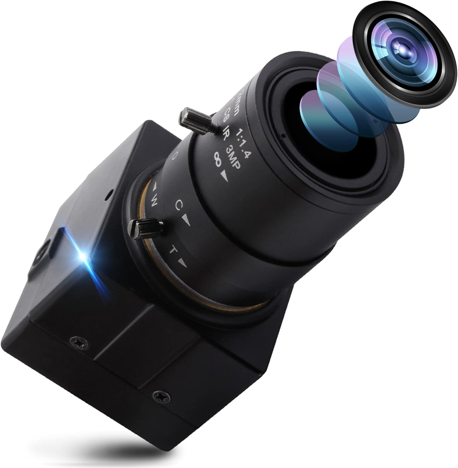 ALPCAM Ultra HD 4K Webcam 2160P USB Camera 10X Manual Optical Zoom Camera with IMX415 Sensor,5-50mm Varifocal Lens Web Camera