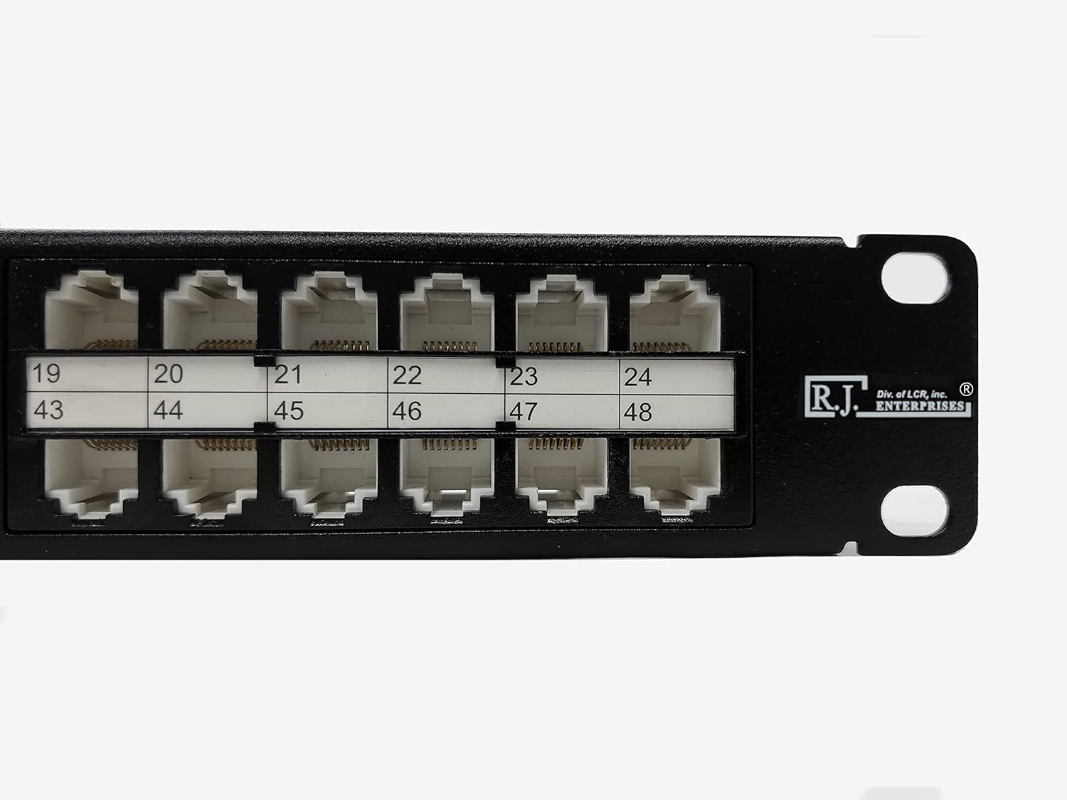 R.J. Enterprises® -HDPP-C6-48 ONE U-No Punch Down,Cat6,Patch Panel (10 Gig,TOOL-LESS, Feed Through