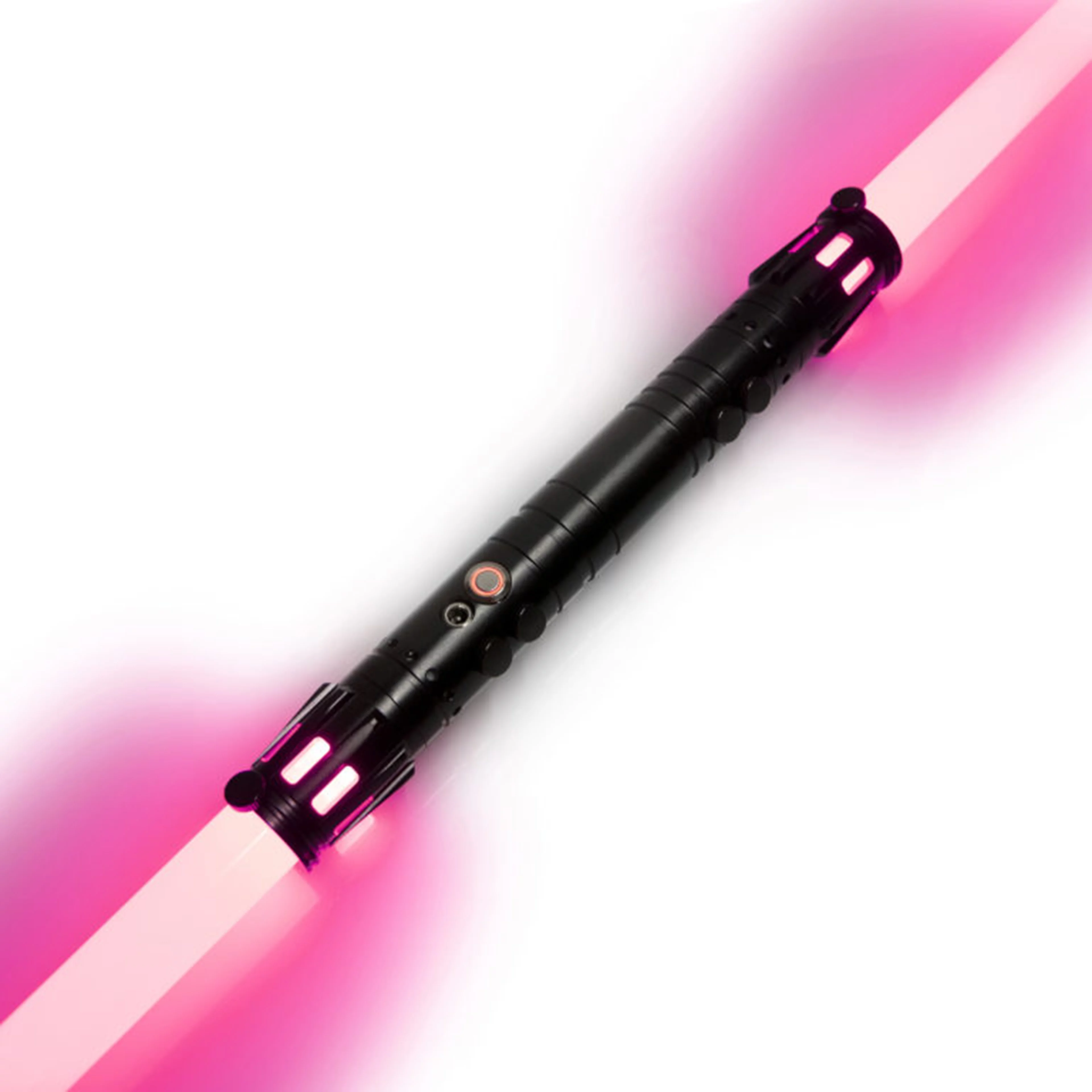 ZiaSabers DM Mini Neopixel Lightsaber with Xenopixel 2.0 Soundboard - Realistic Metal Black Hilt Star Wars Lightsaber