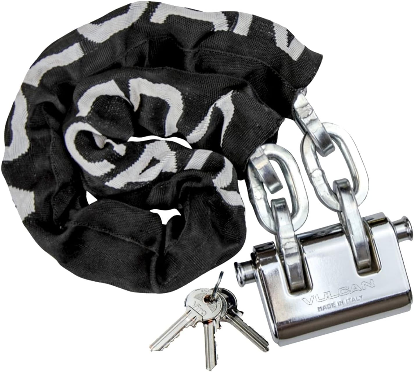 VULCAN Security Chain and Lock Kit - Premium Case-Hardened - 5/16 Inch x 3 Foot (+/- 1.5 Inches) - Chain Cannot Be Cut with Bolt Cutters or Hand Tools