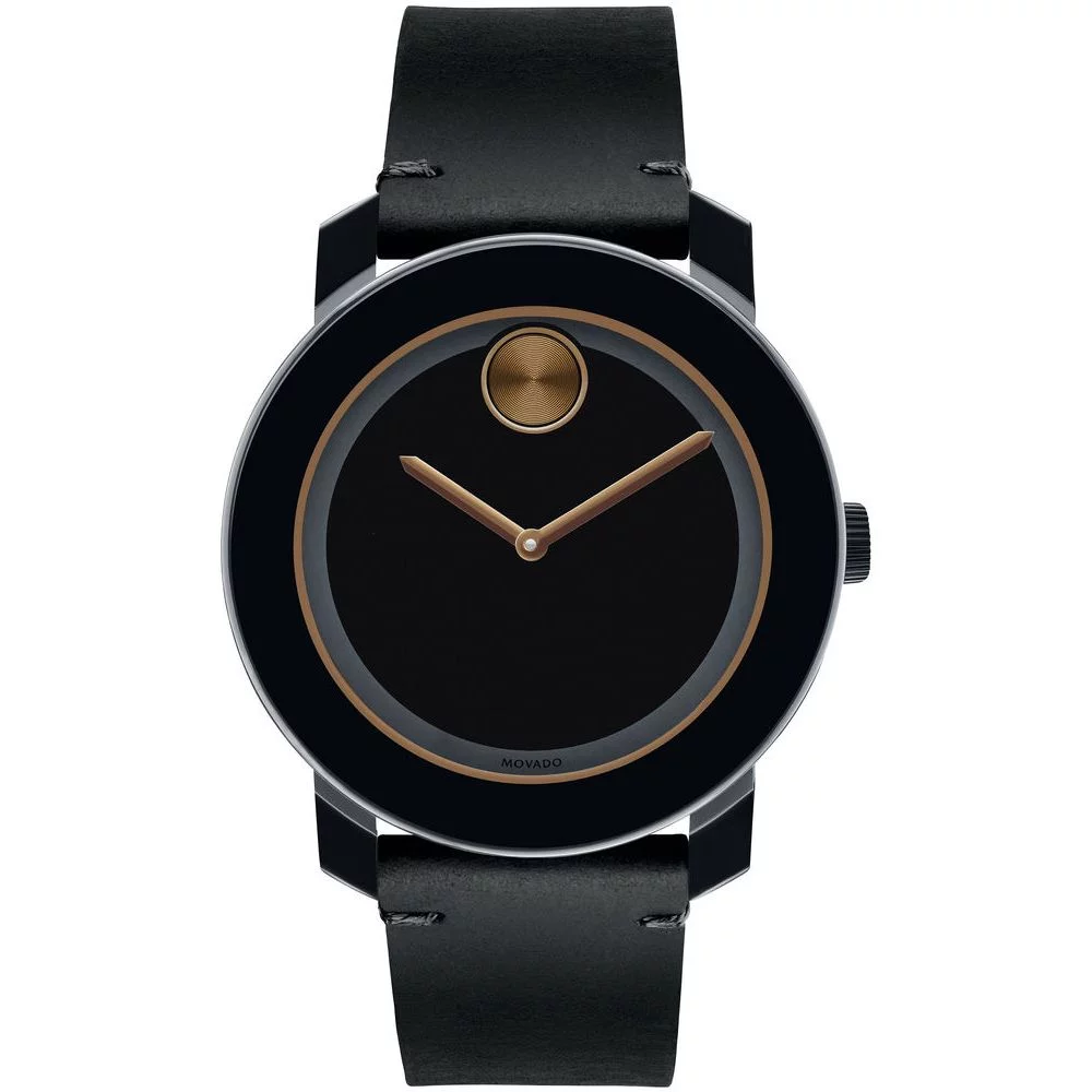 Movado Bold Leather Mens Watch 3600297 - Radiant Selections