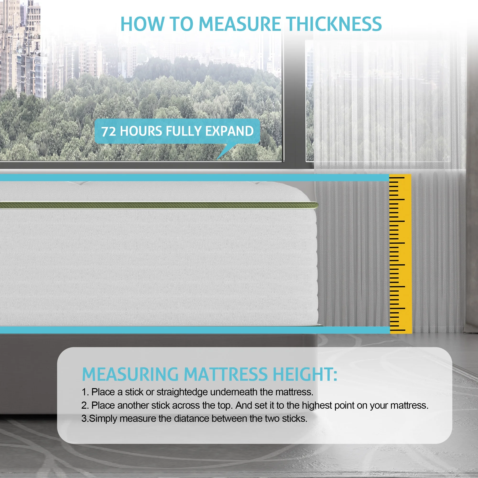 10 Inch Twin Size Mattress in a Box, Gel Memory Foam Hybrid Mattress , Double Mattress Pressure Relief & Firm Mattress Twin Size