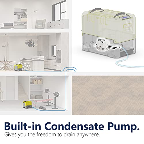 ALORAIR 180PPD Commercial Dehumidifier for Crawl Space & Basement, Wi-Fi APP Controls with Pump, Capacity up to 85 PPD at AHAM Condition