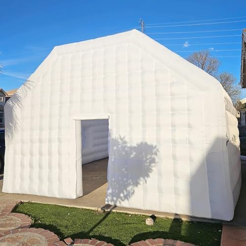 Large Black Inflatable Nightclub 20X16.5X12Ft Disco Cube Gazebo Event House with Logo Area Portable Inflatable Party Tent for Birthday, School Events