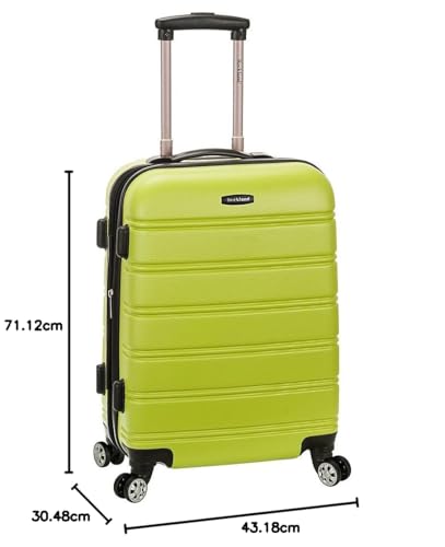 Rockland Melbourne Hardside Expandable Luggage with Spinner Wheels, 2TONEBLUE, 2 Piece (20/28)