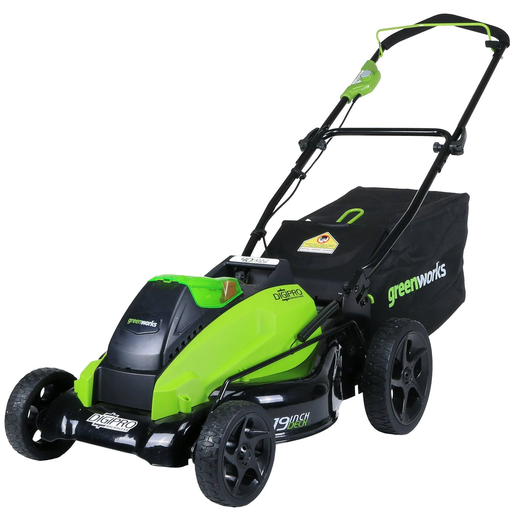 GreenWorks G-Max 25223 19x22 3-in-1 Cordless Walk-Behind Push Mower - 40V
