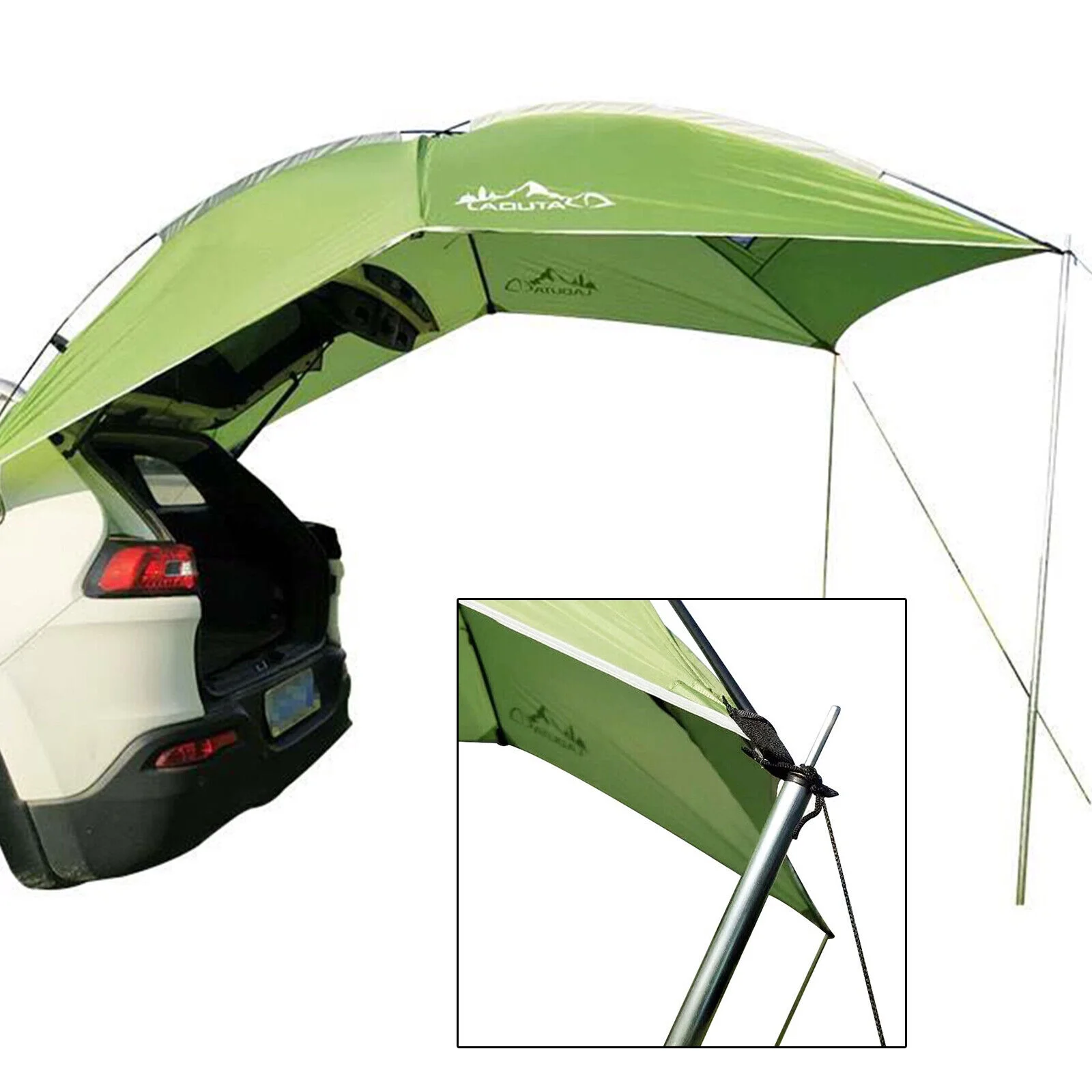 Miumaeov Car SUV Truck Tent Shelter Awning Rooftop Outdoor Camping Canopy Sunshade 9.18X6.2ft