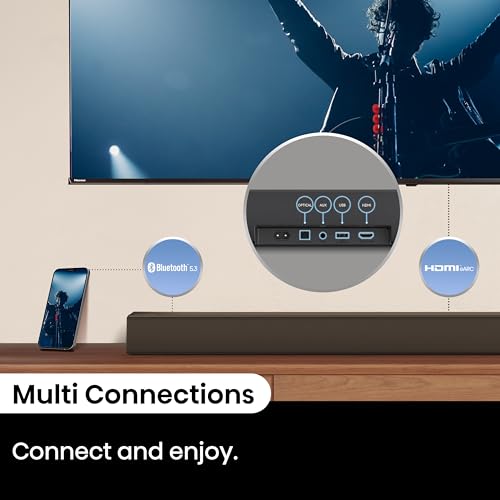 Hisense AX3100Q 3.1Ch Sound Bar with Wireless Subwoofer, Dolby Atmos, DTS:X, Bluetooth 5.3, Roku TV Ready, HDMI/AUX/ARC/Optical/USB, EzPlay, Ez UP