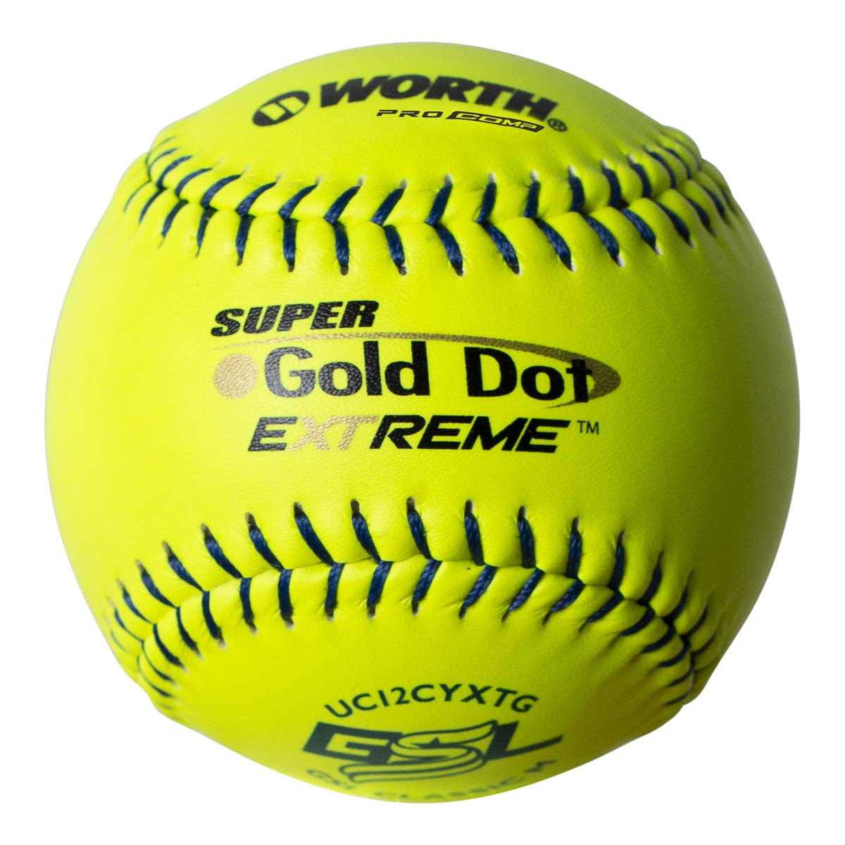 Worth Super Gold Dot Extreme GSL Classic M Softballs - Sports Supplies Online Store