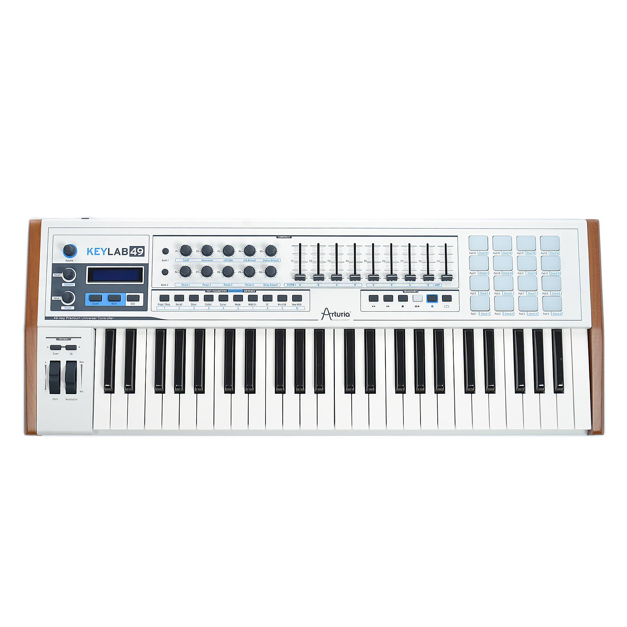 Arturia KeyLab 49 MIDI/USB Controller with Footswitch & MIDI Cable