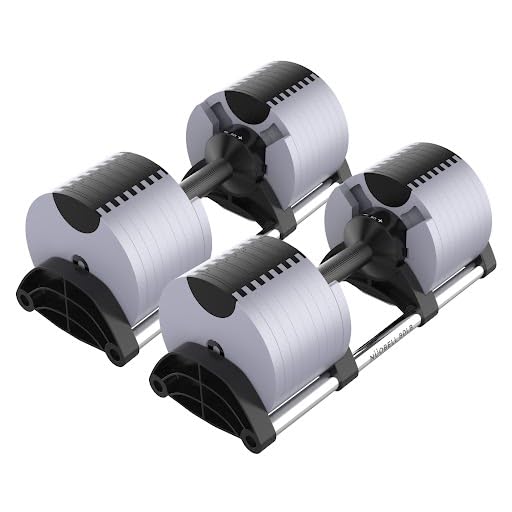 NUOBELL Adjustable Dumbbells Pair 5-80 lbs : the Adjustable Dumbbell Set to Replace 16 Sets of Dumbbells. Add Nuobell Dumbbells 80lb and Free Weights