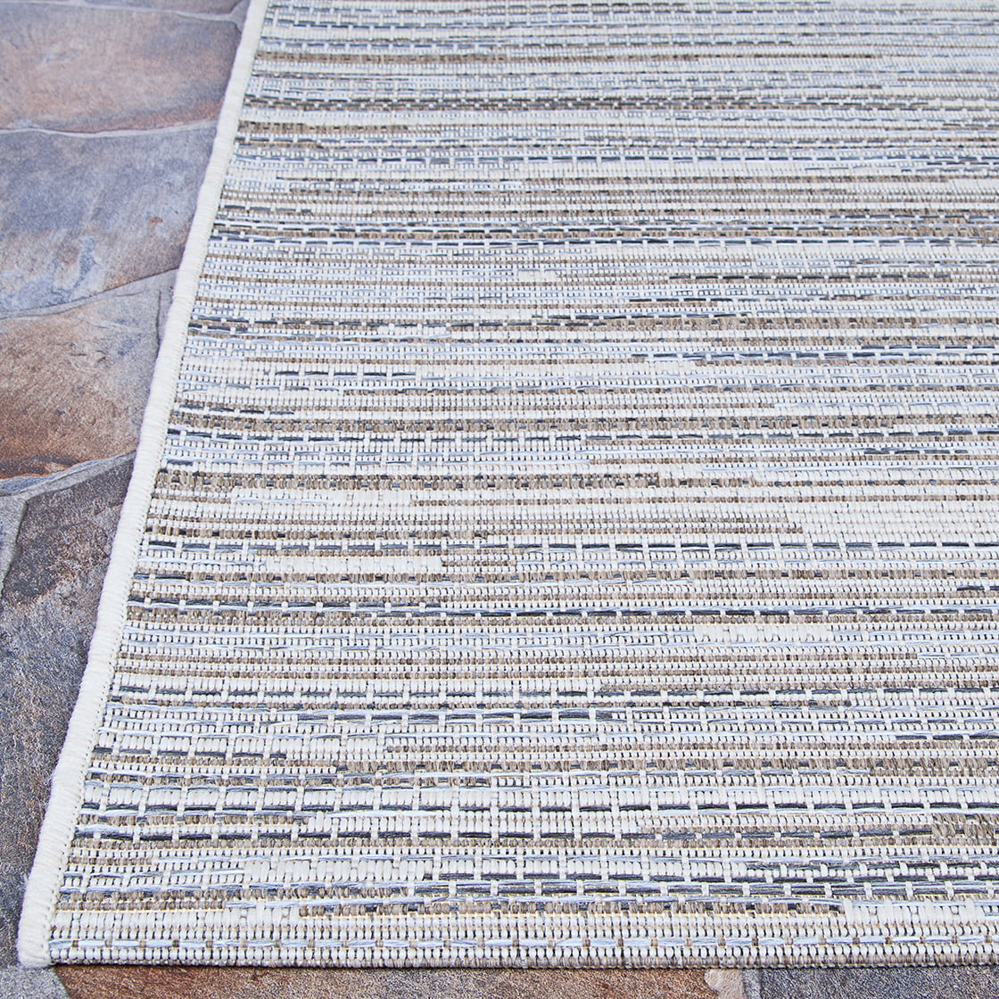 Couristan Monte Carlo Coastal Breeze Indoor/Outdoor Area Rug, 3'9" x 5'5", Taupe-Champagne