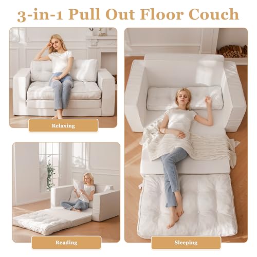 YOSHOOT Loveseat Sleeper Sofa,55" Convertible Sofa Bed Couch Futon Couches for Living Room