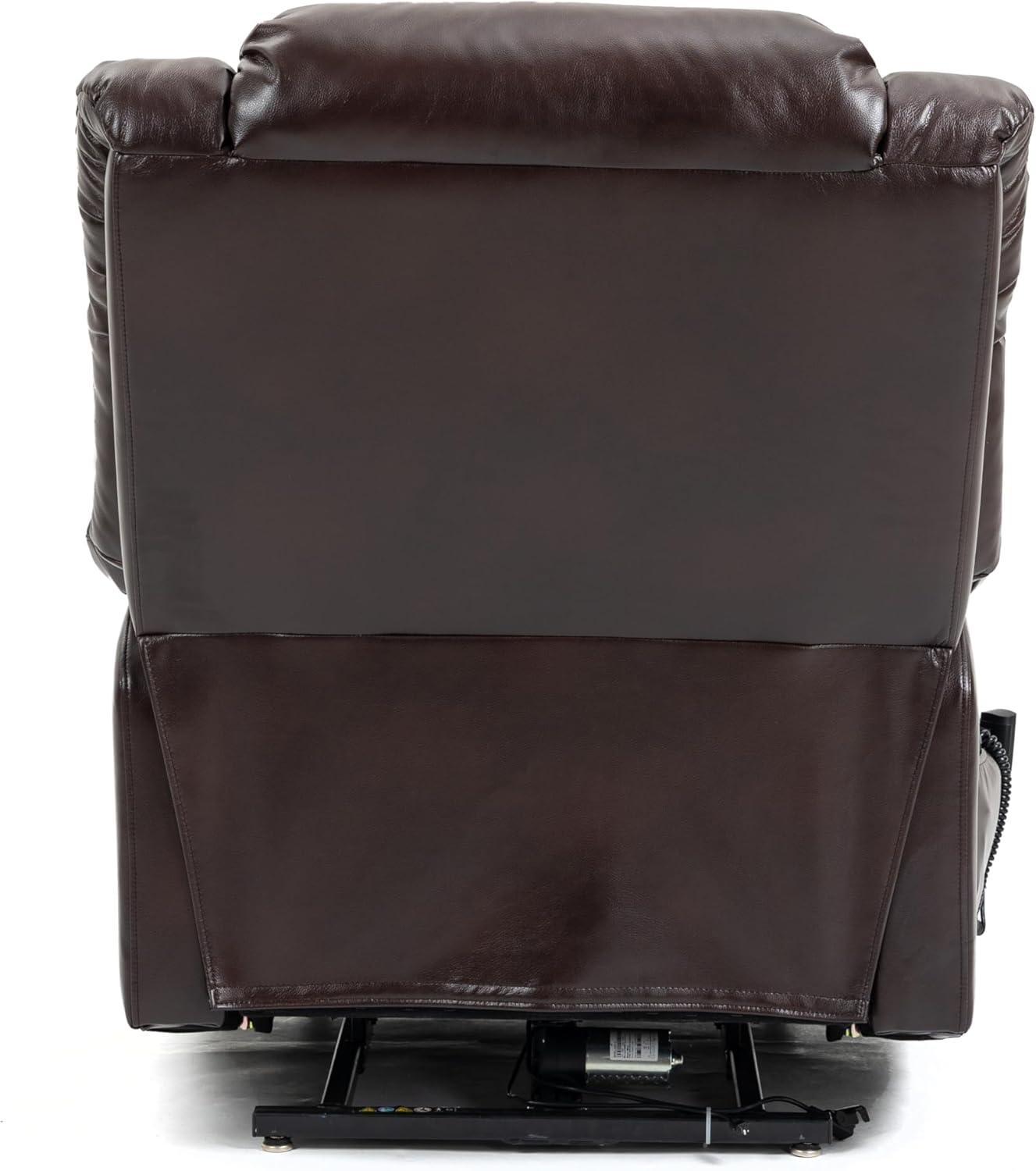 Dual Motor Electric Power Lift Recliner Chairs with Massage and Heat Vibration,Breathable Leather Lazy Lounge Sofa for Elderly