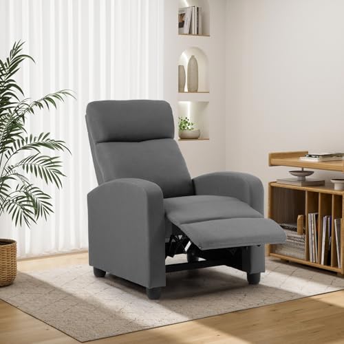 BestMassage | Recliner Chair | with 2 Point Massage Function | Black | with Lumbar Support, Adjustable Push Back, Wide Armrests