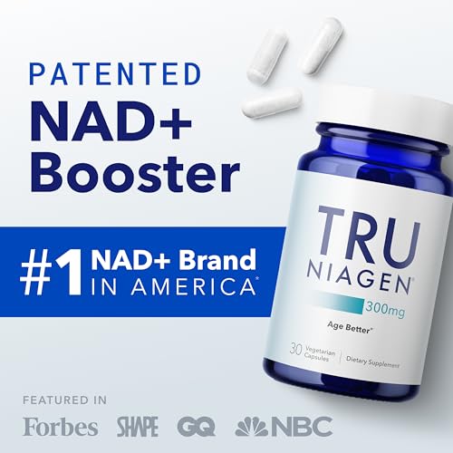 TRU NIAGEN Patented NAD Supplement for Anti Aging and Cell Regeneration, 300mg Niagen, 30 Servings | Supports Cellular Energy, Brain