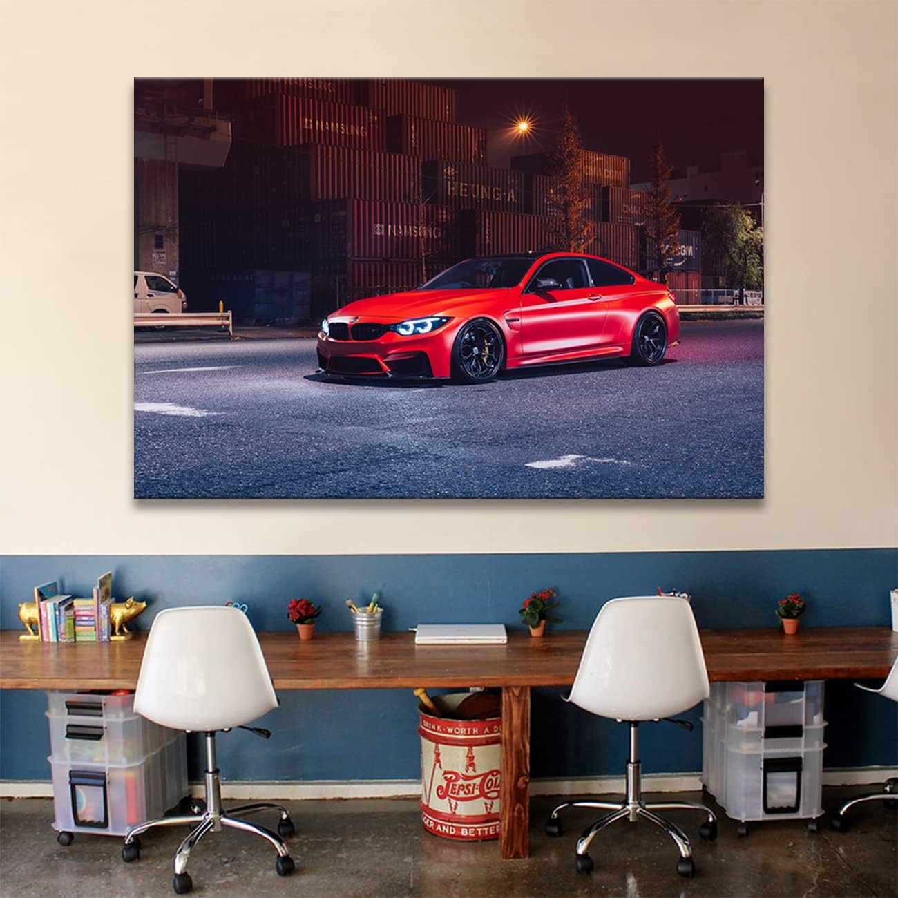 Modern furniture decoration BMW Power M4 Super Racing Car Painting Poster Wall Art Picture Prints Canvas Living Home Room Decor