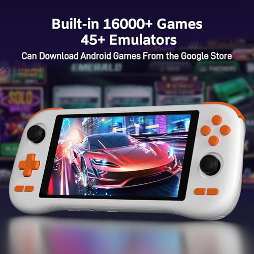 kinhank K56 Retro Handheld Game Console, Support 7000+ Games, Equipped with 64G TF Card, Android 14.0 System, Portable Retro Video Game Console