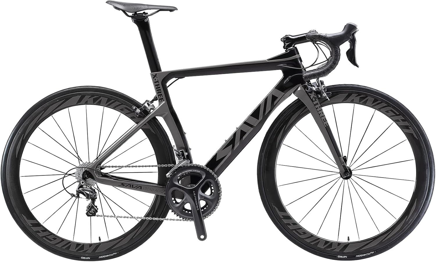 SAVADECK Phantom 2.0 Carbon Fiber Road Bike 700C Carbon Frame Racing Bicycle with Shimano Ultegra 8000 22 Speed Group Set, 25C Tire and Fizik Saddle