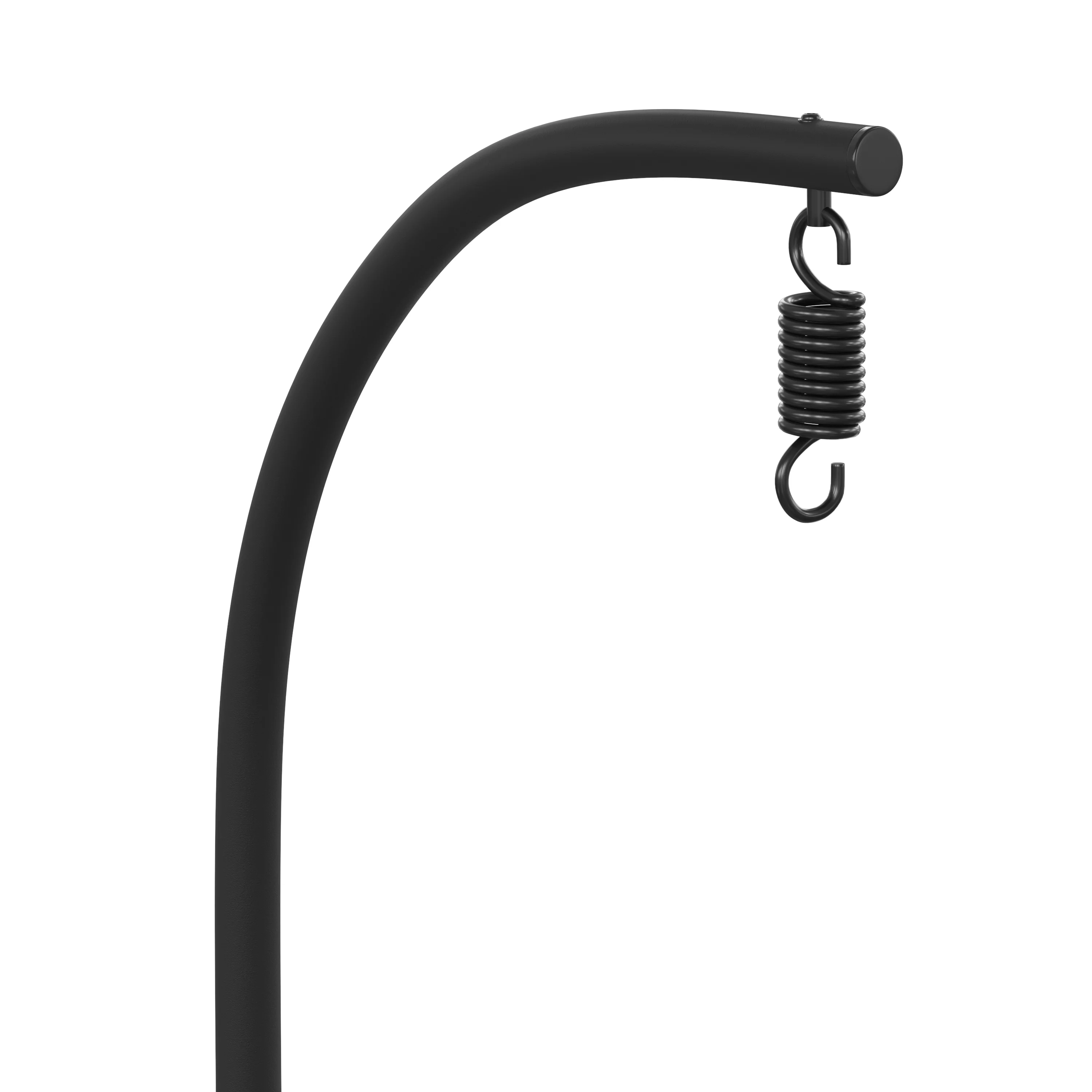 Flash Furniture Harvo Heavy Duty Commercial Grade All-Weather Hanging Hammock Chair C-Stand with Steel Offset Base and Hardware, 360 Degree Rotation