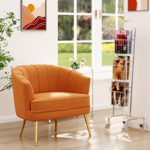 Andeworld Velvet Accent Chair, Upholstered Modern Single Sofa Side Chair