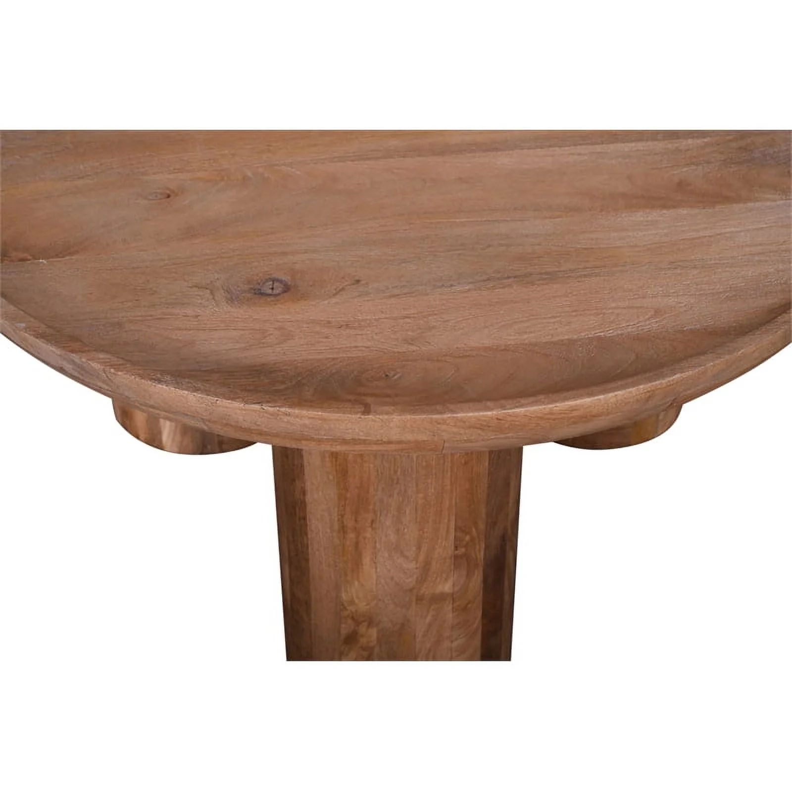 Blair Natural Mango Wood Round Cocktail Table