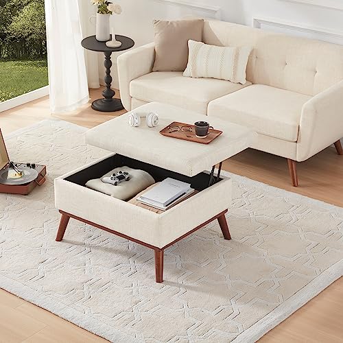 Tbfit L Shaped Couch Sofa, 80" W Mid-Century Modern Sectional Couches, 3 Seater Sofas with Wide Chaise Lounge & Two Pillows