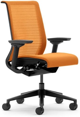 Steelcase Think Chair, Licorice 3D Knit Back with Black Fabric Seat