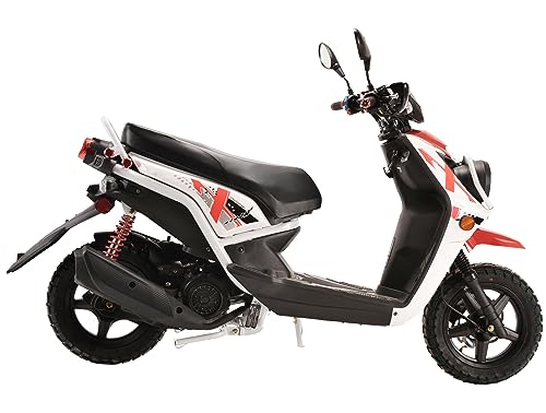 HHH Rocket 150 Moped Street Gas Vitacci Scooter 150cc Motorcycle Automatic Adult Bike with 12 inch Aluminum Wheels (Black)
