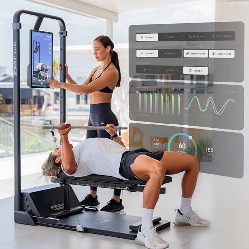 Gym Monster Smart Home Gym, Multifunctional Strength Training Machine, Smith Machine Power Cage Workout Station, Squat Rack Cable Machine