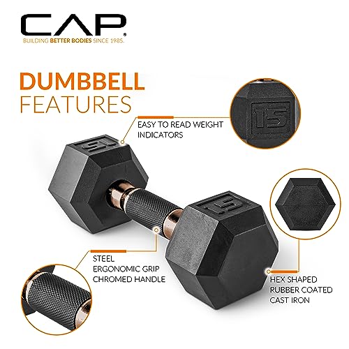 CAP Barbell Dumbbell Set with Rack | Multiple Options in 150lbs and 210lbs