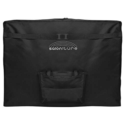 Saloniture Professional Portable Folding Massage Table with Carrying Case - Black