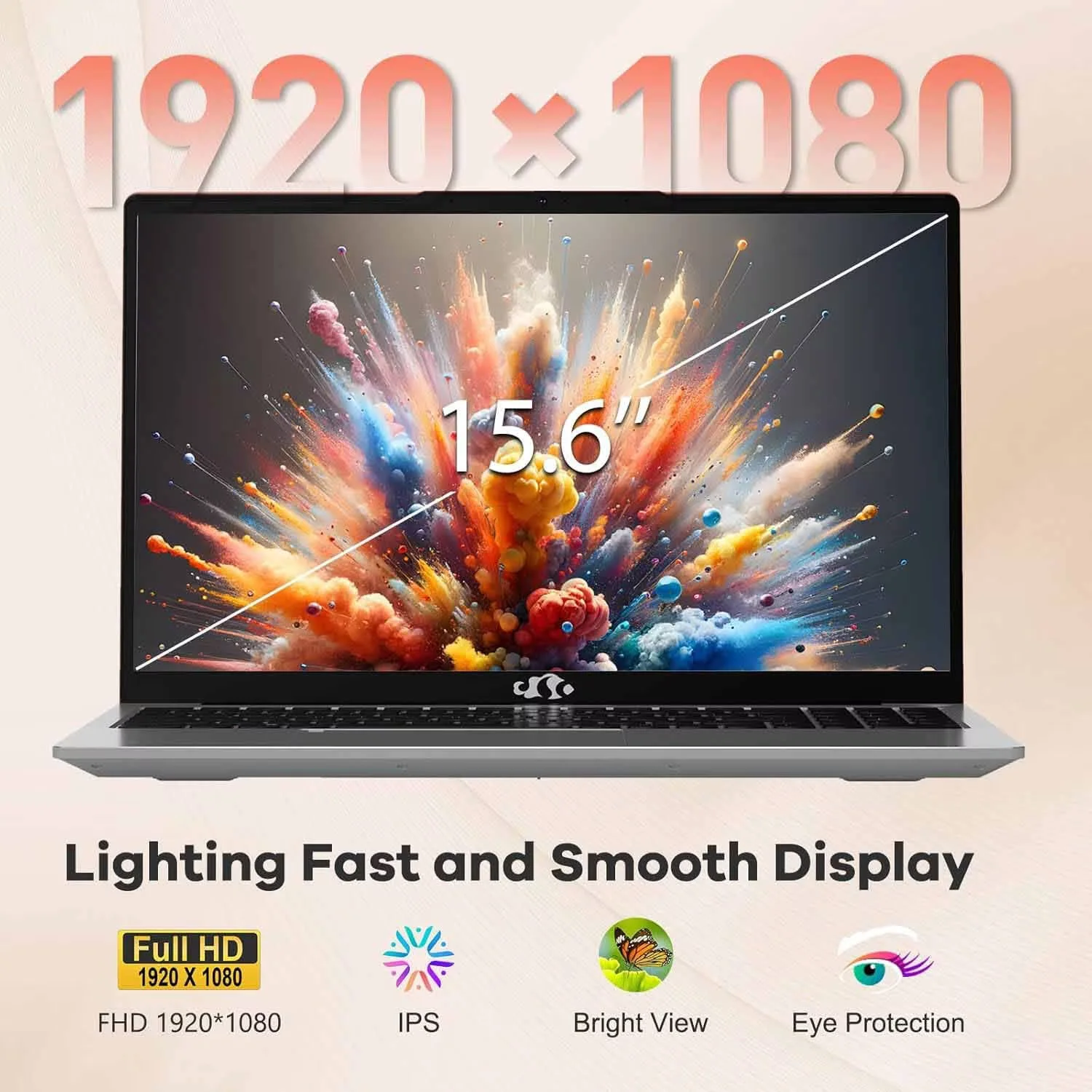 15.6" IPS FHD-Gaming-Laptop, AMD Ryzen 5 6600H 6-Cores 660M GPU 16GB DDR5 RAM 1TB SSD(Beat i7-1165G7