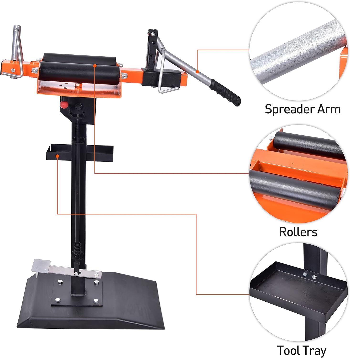 Eisen Spreader3 Manual Tire Spreader Portable Tire Changer with Stand, Adjustable Tire Spreader Tool for Light Truck and Car