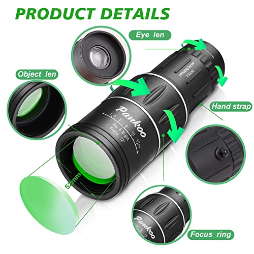 16X52 Monocular Telescope High Powered for Adults, 2023 Power Prism Compact Monoculars for Adults,HD Monocular Scope for Gifts, Outdoor Activity