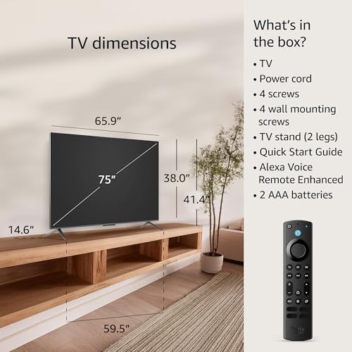 Amazon Fire TV 55" Omni Mini-LED Series, QLED 4K UHD smart TV, Dolby Vision IQ, 144hz gaming mode, Ambient Experience, hands-free with Alexa