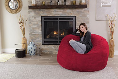 Chill Sack Bean Bag Chair - 5' Giant Memory Foam Lounge Chair with Soft Microfiber Cover – Cozy Furniture for Living Room, Dorm
