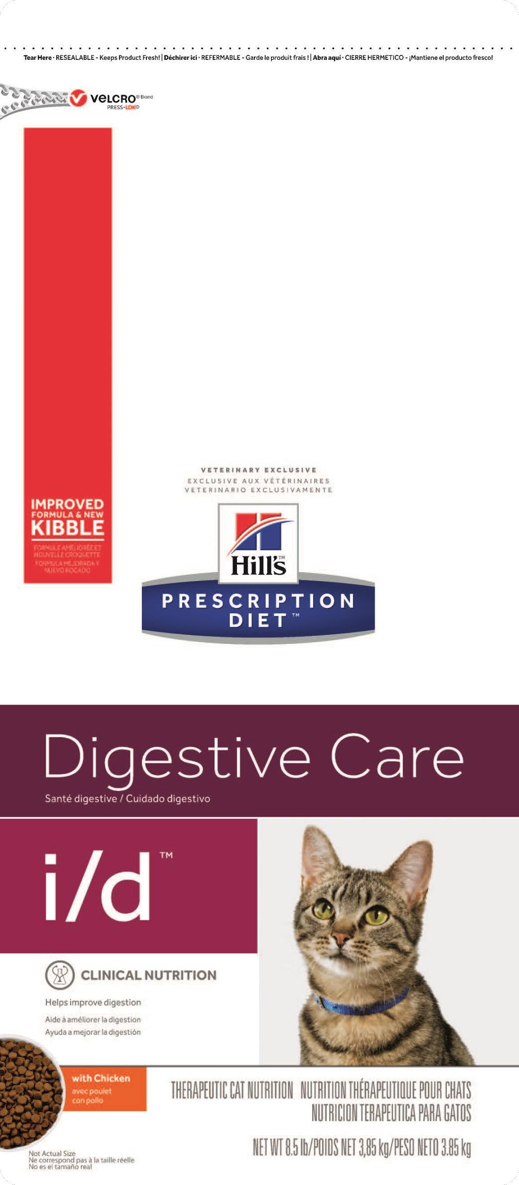Hill&s Prescription Diet i/d Gastrointestinal Health Dry Cat Food, Chicken - 8.5 lb bag